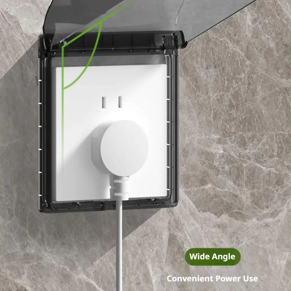 86 Type Switch Protective Cover Power Outlet Supplies Waterproof Electric Plug Cover Home Self-Adhesive Power Outlet Protector view 4
