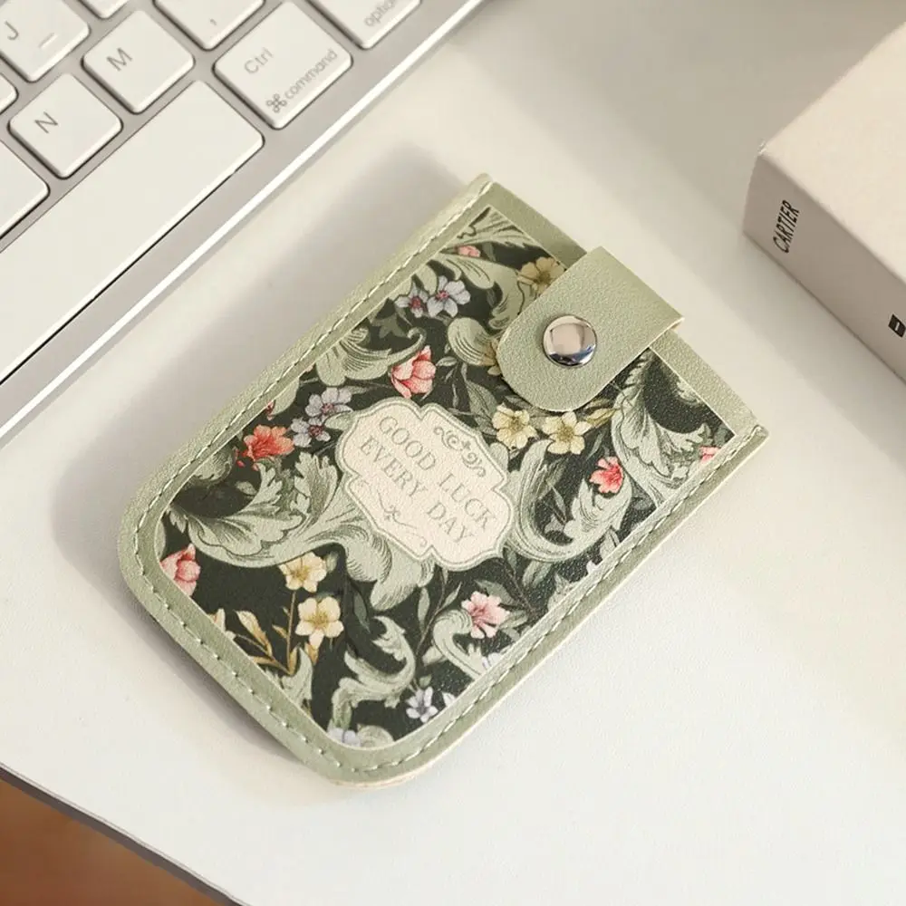 Creative Laminated Concealed Mini Card Wallet 5 Card Pockets PU Leather ID Card Holder Pull-out Type Business Card Case Men