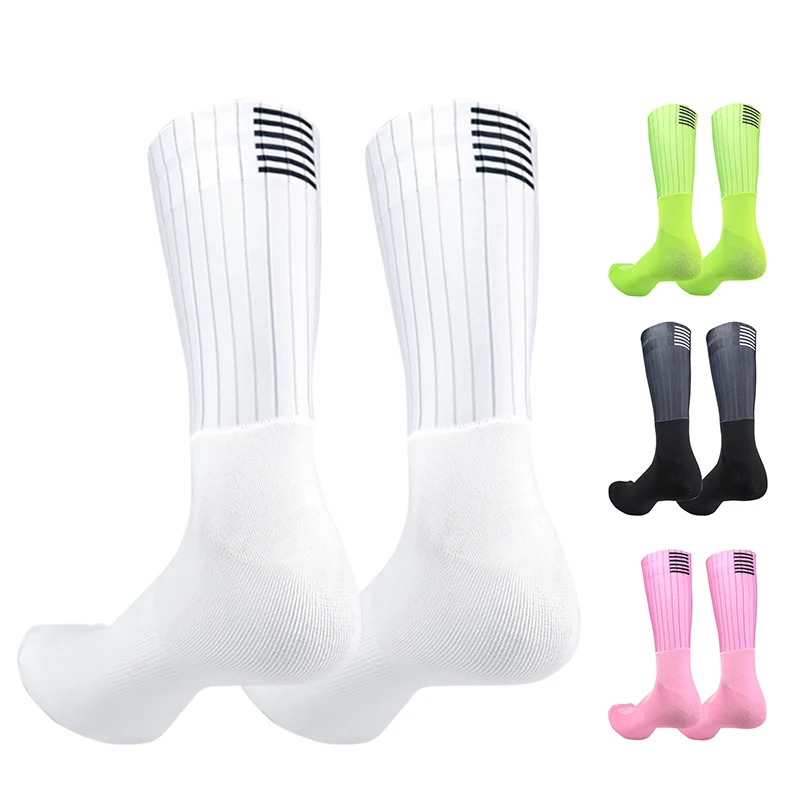 Socks Pro Cycling Team Aero Anti Slip Seamless Silicone Running Sport Road Bike Socks