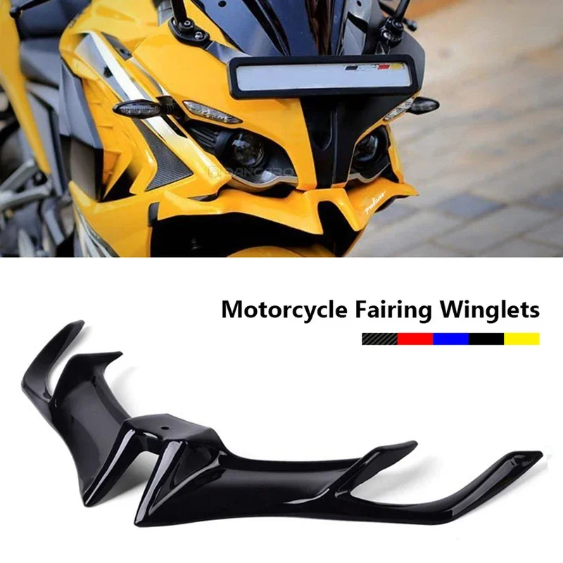 Motorcycle Front Fairing Winglet Wing Cover Trim For YAMAHA YZF R15 V3 2017 2018 2019 2020 2021 Shark Fin Beak Moto Accessories