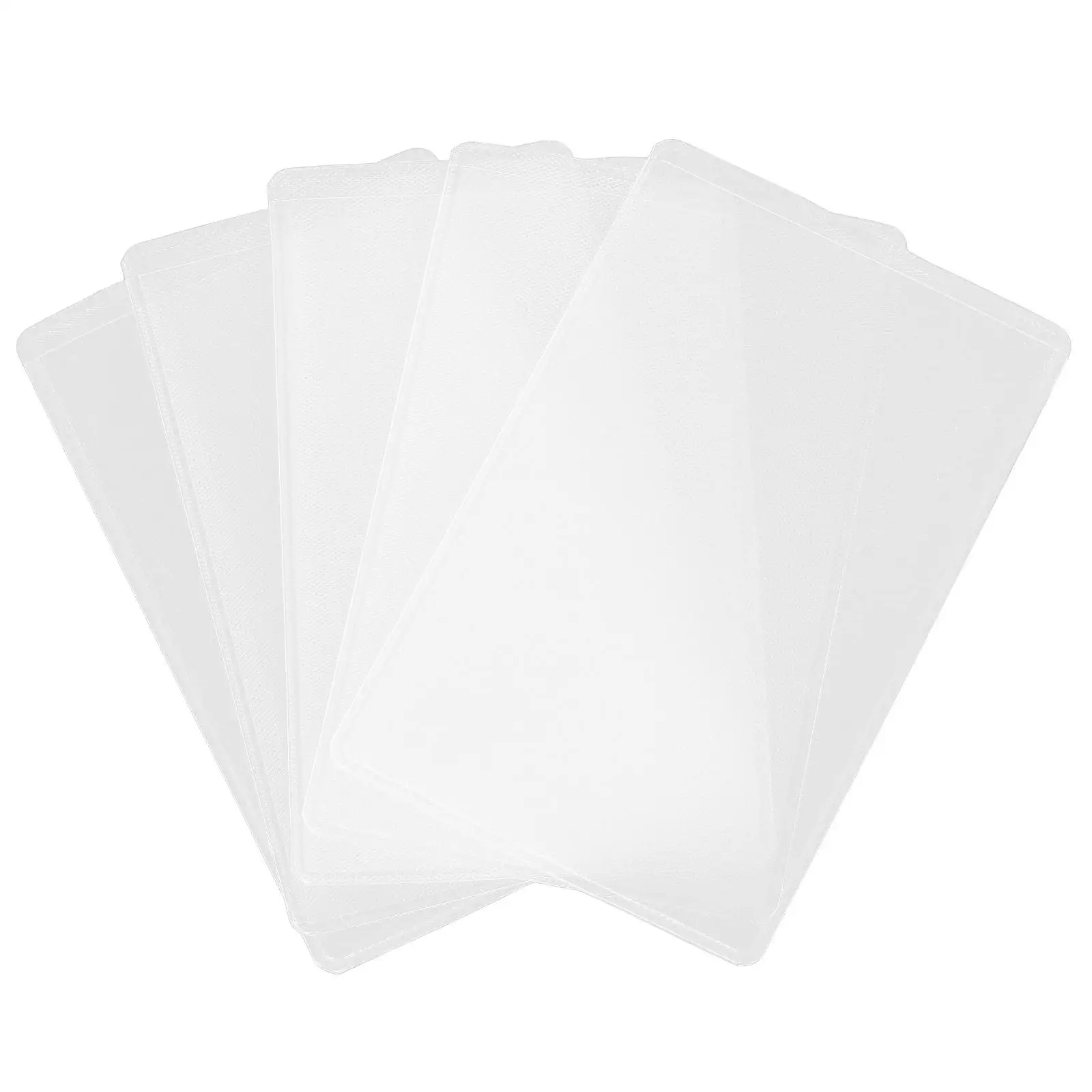 5 Pcs Protective Case Clear Sleeve Hard Plastic PVC Business Cards Credit Card Holder Waterproof Multifunctional