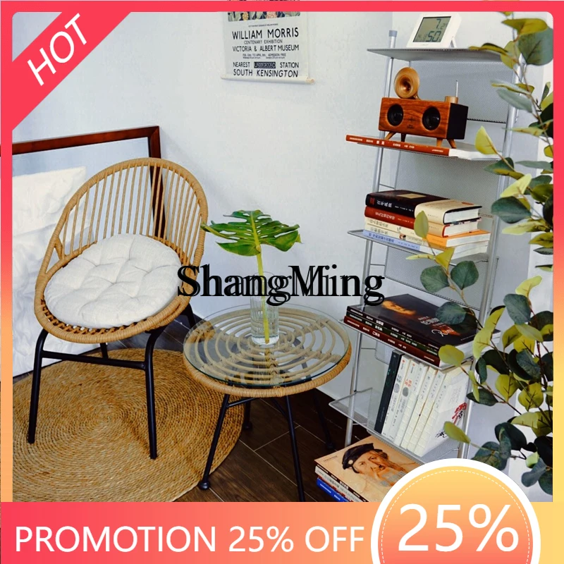 

Комплект уличной мебели FG: простой журнальный столик и стулья для балкона, террасы, виллы, двора, плетеные из ротанга