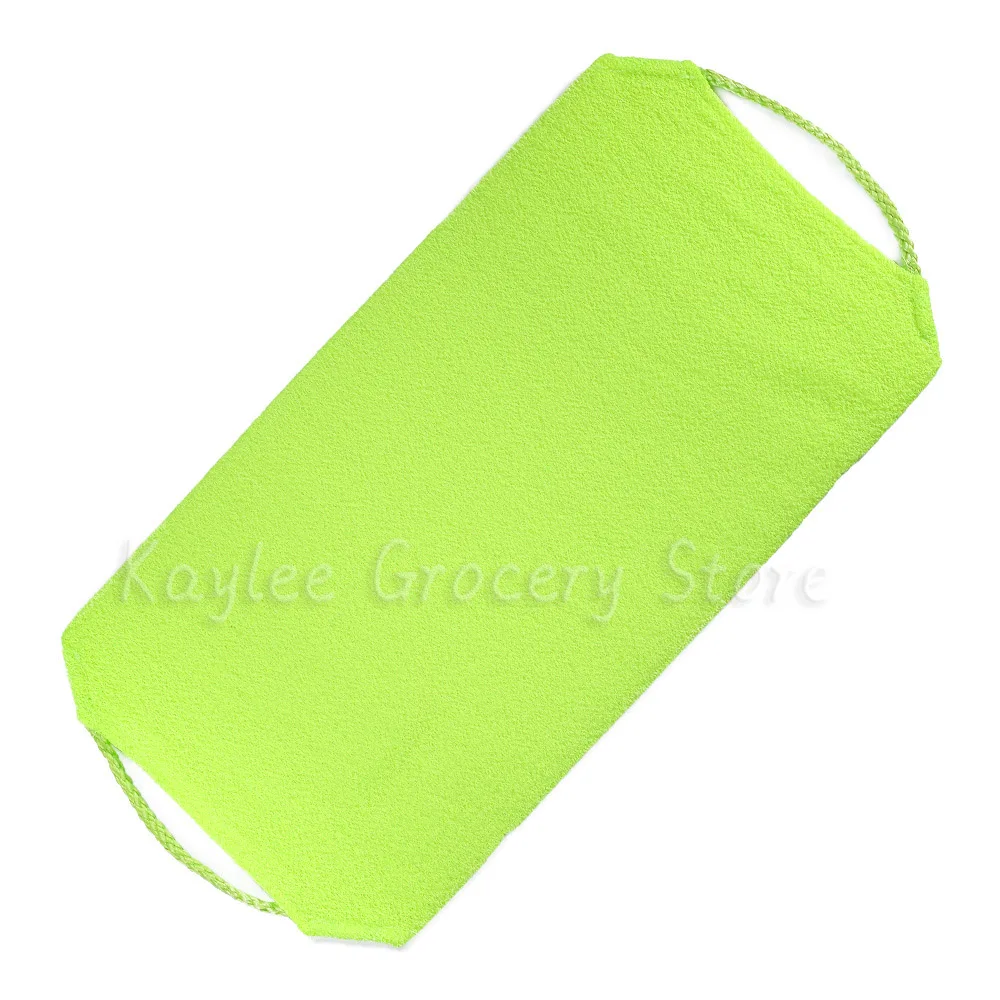 1PCS Stretchable Body Clean Exfoliating Neck Back Scrubber Shower Bath Tool Washcloth Double Sided Strong   Bath Towel 4 Colors