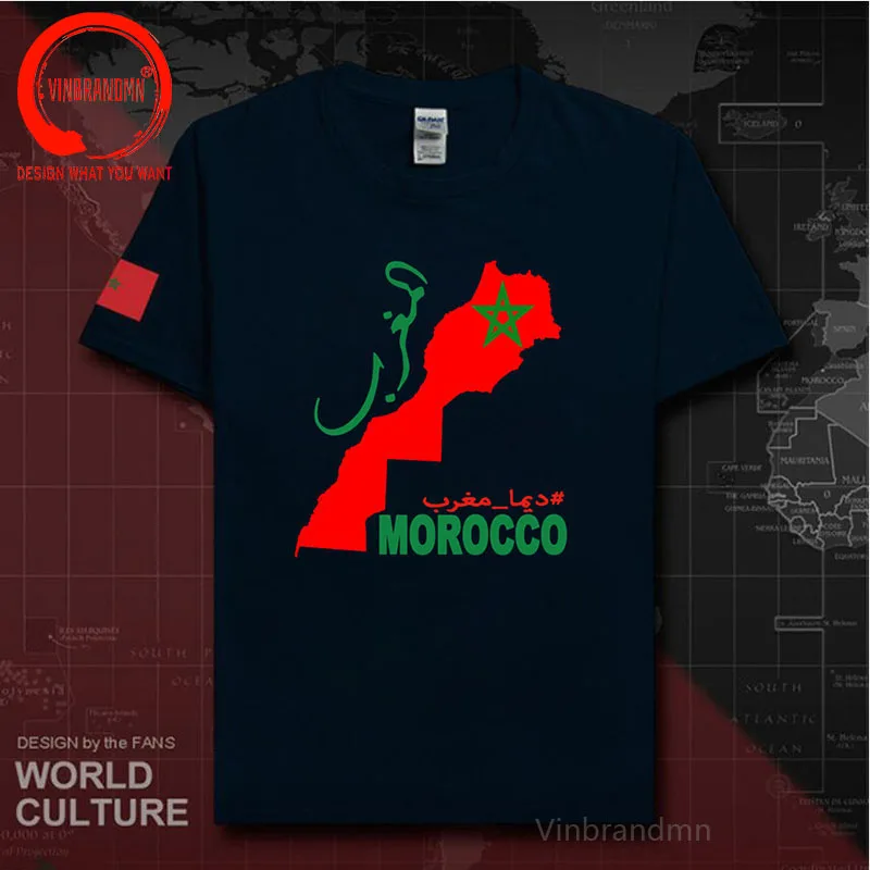 MA Morocco Flag Map Graphic T Shirt Men Clothing 3D Print Moroccan Spirit Totem Emblem Tee Shirt Homme 2024 T-shirt Gym Tops Tee