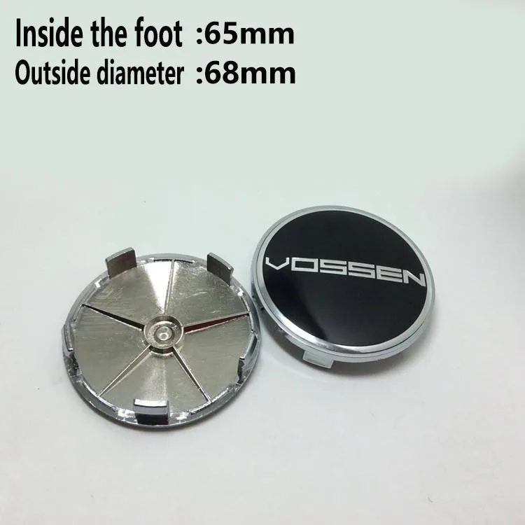 4Pcs 68mm 65mm 63mm For VOSSEN Car Wheel Center Hub Caps Wheel Center Cap Decoration Auto Styling Rim Hub Cap