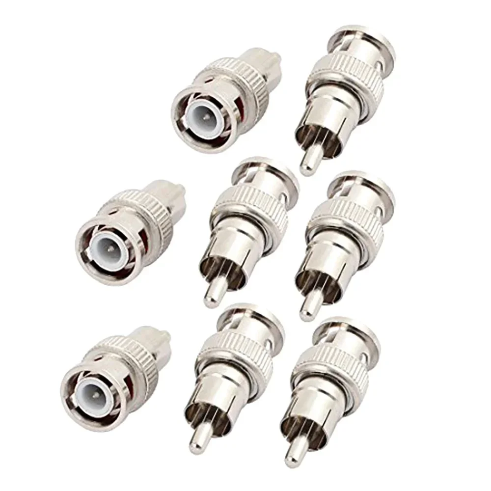 10PCS/lot BNC Male revolution RCA male Connectors Coaxial Cable Adapters security system