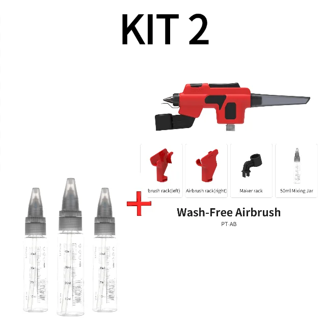 DSPIAE PT-AB Wasvrije Airbrush met Marker Rack voor Gundam Schaalmodel Schildergereedschappen Snelle verfverandering Hobby DIY Craft Tools