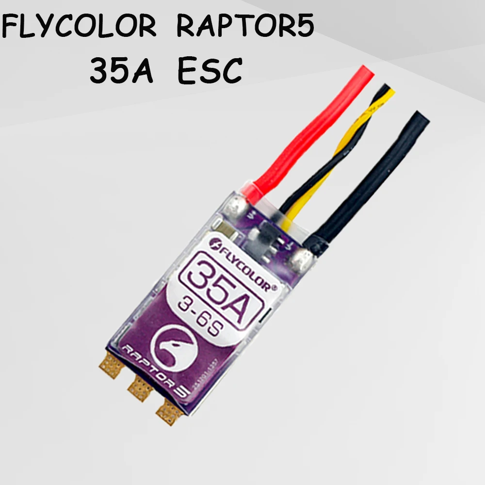 فرش ESC FLYCOLOR 35A 45A 50A 3-6S 32Bit G701 PWM 1/4 قطعة Raptor5 128K واحد Dshot Proshot ل FPV الطائرات بدون طيار لعبة أجزاء