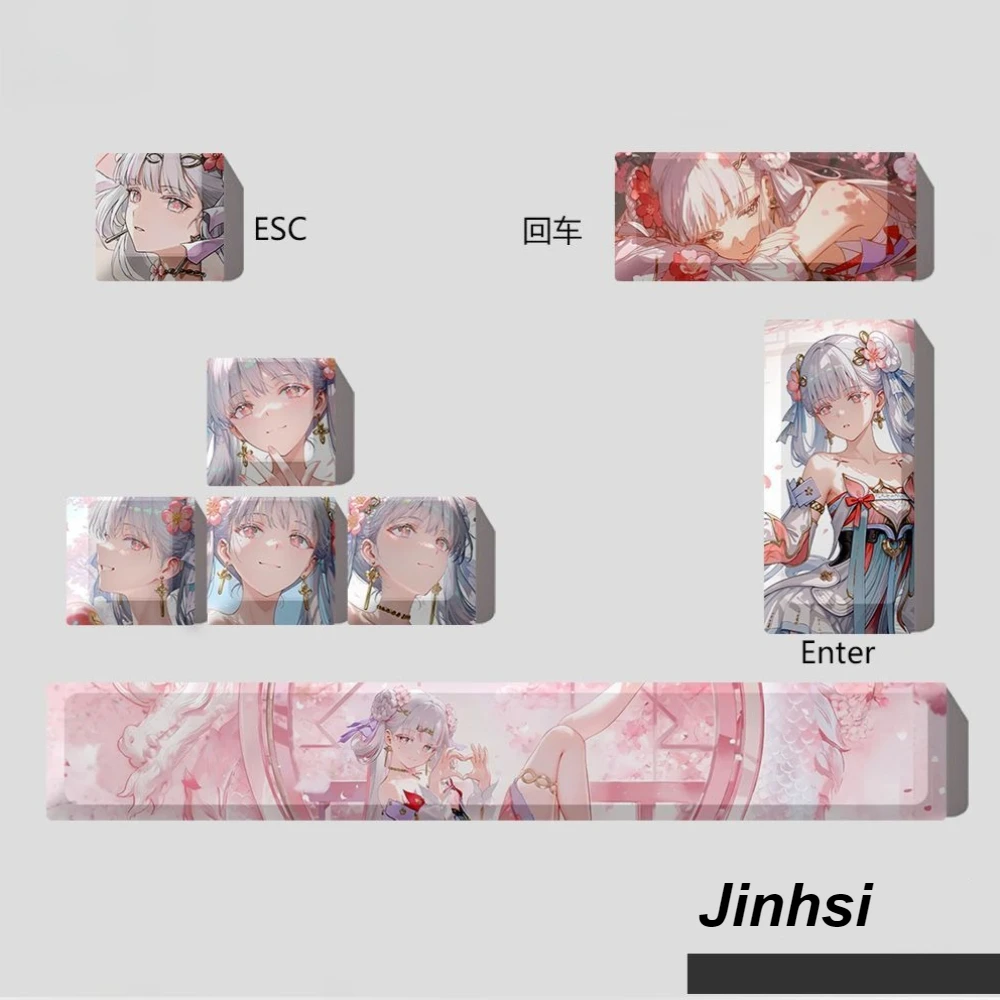 MAIMOOO Wuthering Waves Personalized Keycap Mornye Phrolova Carlotta 8Keys PBT Cherry Profile Wuwa Anime Game Keyboard Keycaps