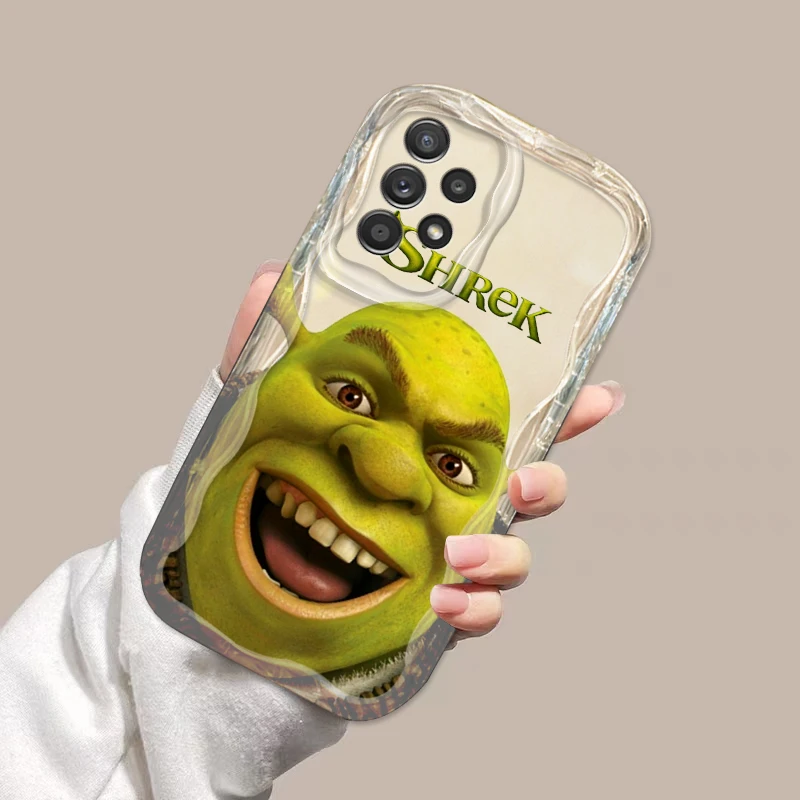 Funny Cartoon Shrek Disney For Samsung Galaxy A55 A73 A72 A71 A54 A52 A51 A50 A35 A34 A33 Soft Transparent Wave Oil Phone Case