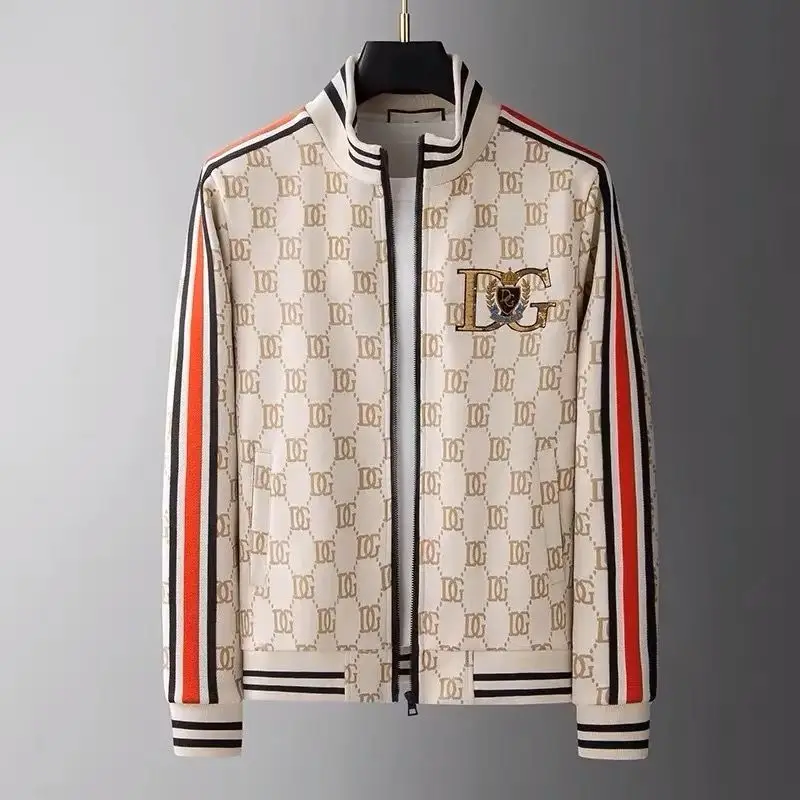 Trendy zipper stand-up collar long-sleeved suit sweater men's casual sports trousers