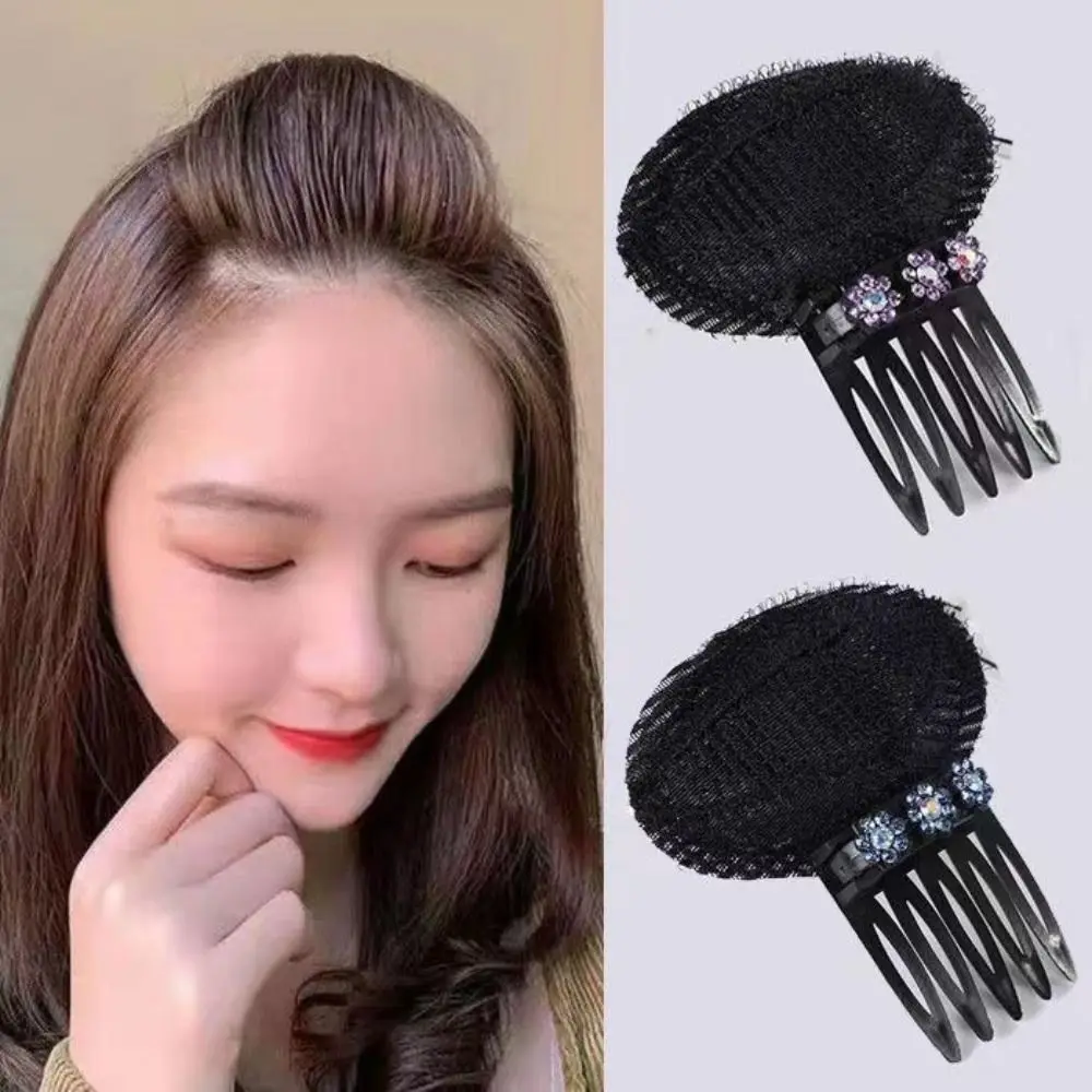 Pluffy Flower Puff Hair Head Cushion Invisible Sponge Hair Base Hair Clip Hair Accessories Invisible Volume Hair Clip Girl