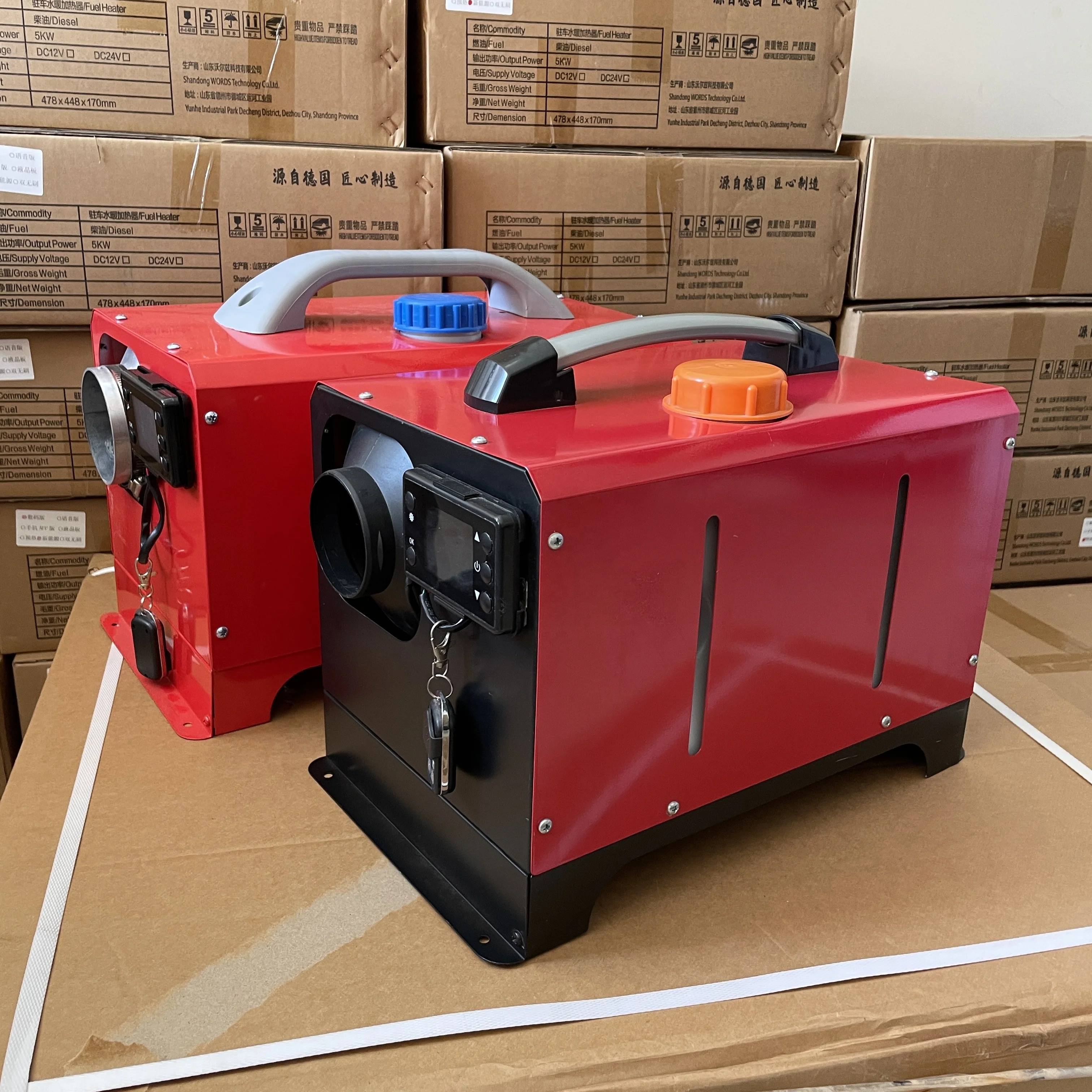 مجموعة ملحقات كاملة قارب سيارة متنقل شاحنة 5KW 8KW 12V 24V سخان هواء الديزل سخان الديزل مع شاشة الكريستال السائل