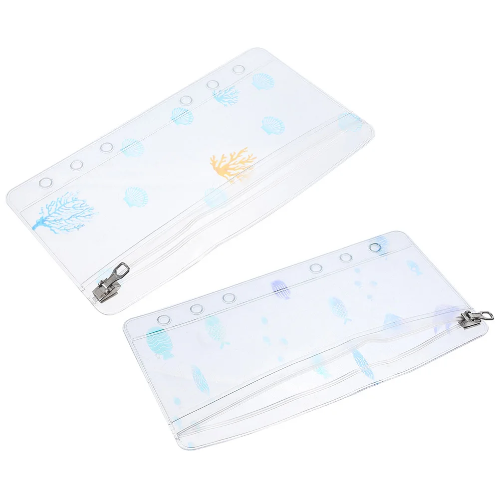 2 pezzi 6 raccoglitori ad anelli con cerniera sacchetti riutilizzabili con cerniera per scrapbooking fogli economici soluzione di archiviazione pratica ed elegante