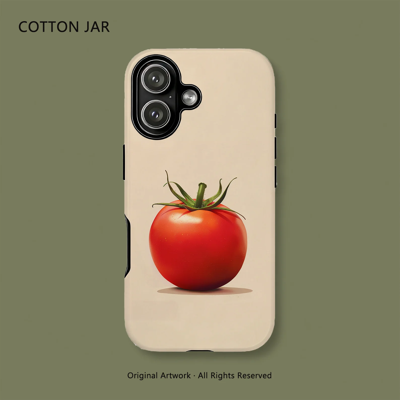 

Aesthetic Single Tomato Print Phone Case For iPhone 17 16 Pro 15 14 Plus 13 12 Pro Max Magnetic Wireless Charge Soft TPU Cover