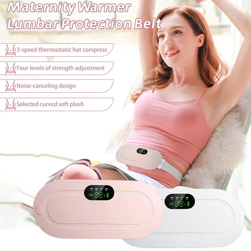 Smart Warm Belt Menstrual Heating Pad Relief Waist Pain Cramps Vibrating Abdominal Massager Electric Waist Belt Therapy Device