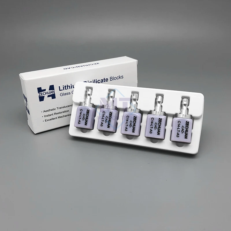 كتلة سيراميك زجاجية C14 LTA3 كرسي مستشفى الأسنان القشرة الفورية لاستعادة الجمال CAD CAM