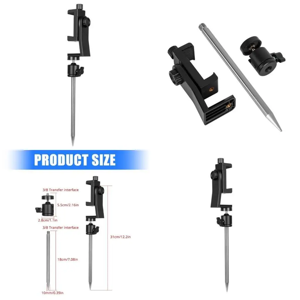 

652F Metal Coale держатель телефона Регулируемая подставка для телефона для видеозаписи в гольфе