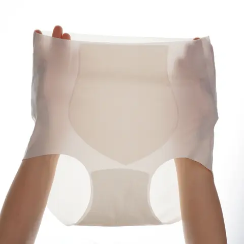 높은 허리 얼음 실크 원활한 속옷 숙녀 여름 울트라 얇은 감각 빠른 건조 팬티 L-2XL 여성 피트니스 팬티
