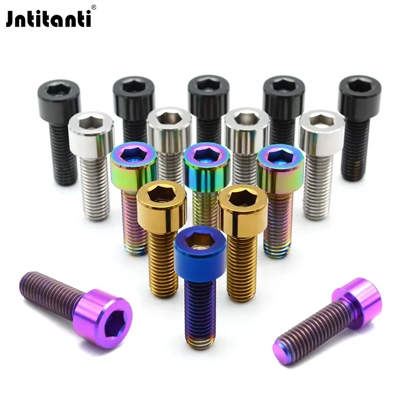 Jntitanti Gr5 Titanium bolt screws M10x1.5x25/30mm hex socket or torx for off-road SUV wheel tyre off-road vehicl