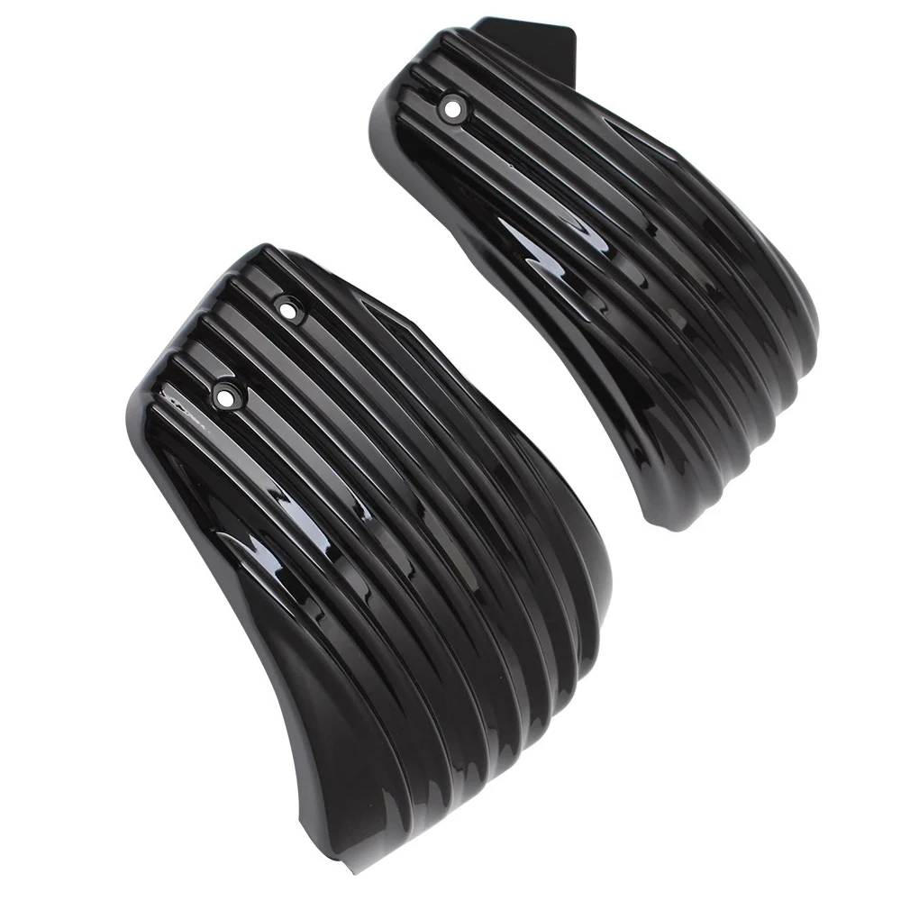 2 Stück ABS-Kunststoff Schwarze Motorrad-Batterie-Seitenverkleidungen Passend für Harley Davidson Softail M8 Breakout Fat Boy 2018+
