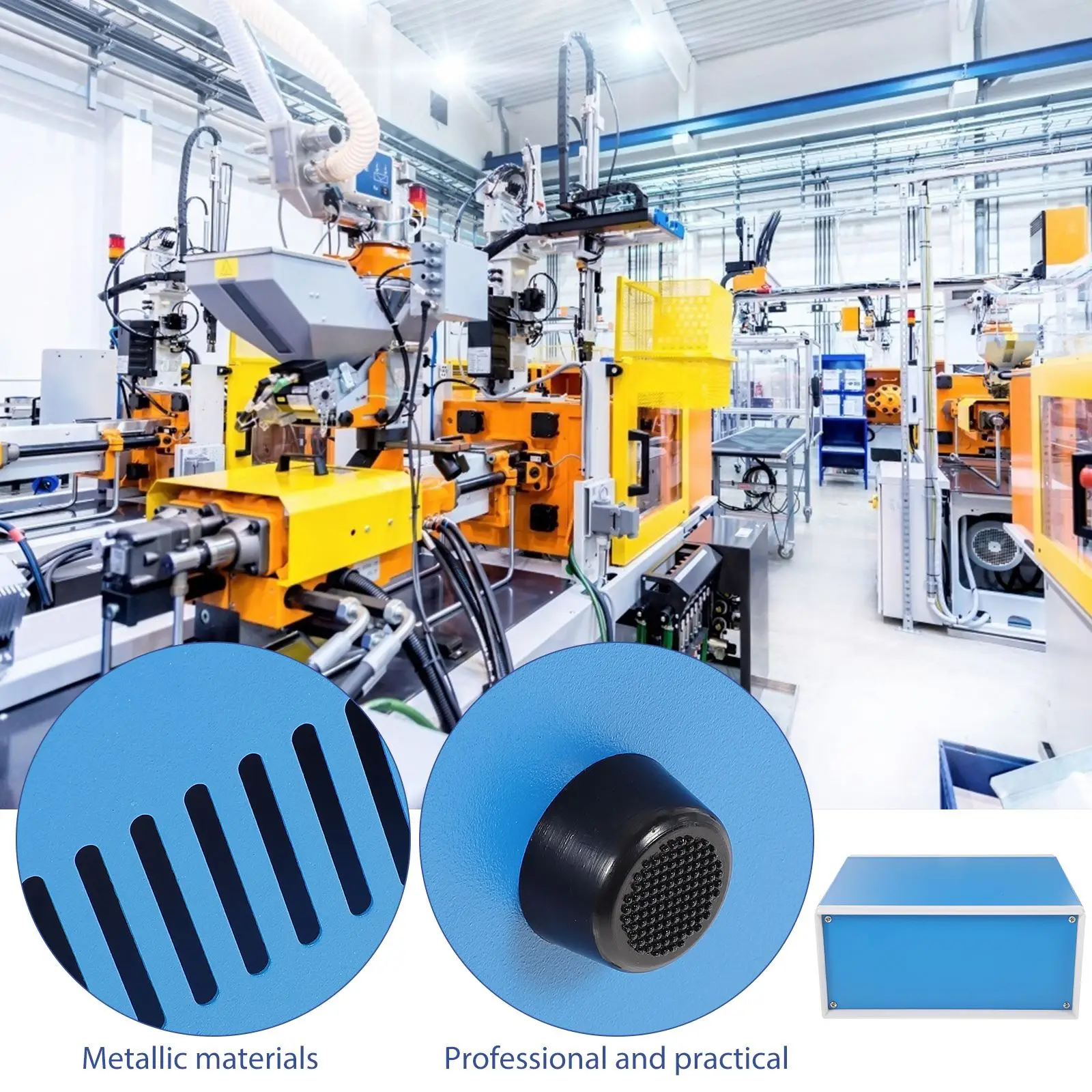 Metalowa obudowa projektu do projektu elektronicznego Zamienna obudowa projektu Obudowa elektroniki Skrzynka do przechowywania projektu Narzędzie domowe