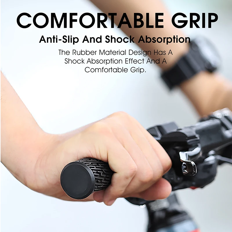 WEST BIKING Bicycle Rubber Grips Bike Handlebar Mtb Grips Soft Anti-skid Lock On Handle Bar Cycling Parts Bike Accessories