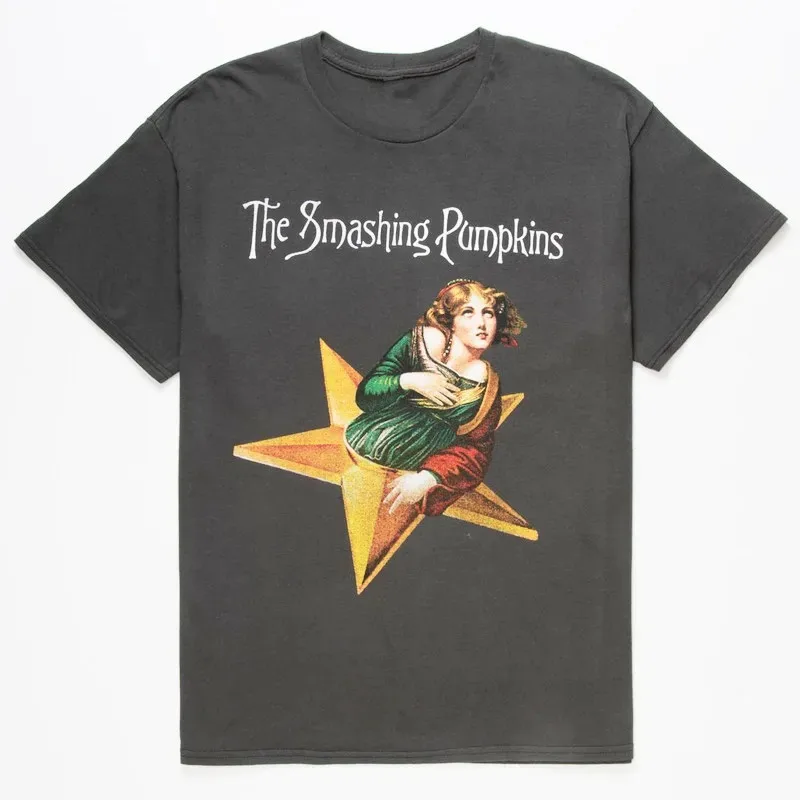 The Smashing Pumpkins Graphic T-shirt Rock Classic Oversized Y2k Casual T-Shirt Men's Women's Streetwear Female Male Clothing