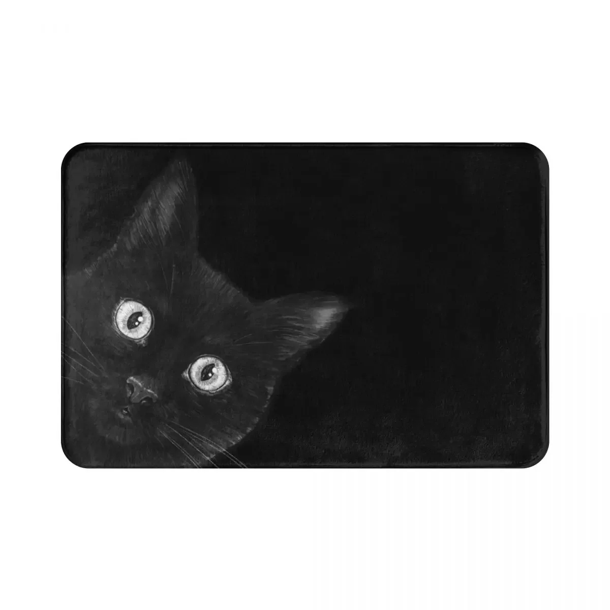 

Black Cat Polyester Doormat Rug carpet Mat Footpad Non-slip Antiwear Entrance Kitchen Bedroom balcony toilet Living Room 40*60cm