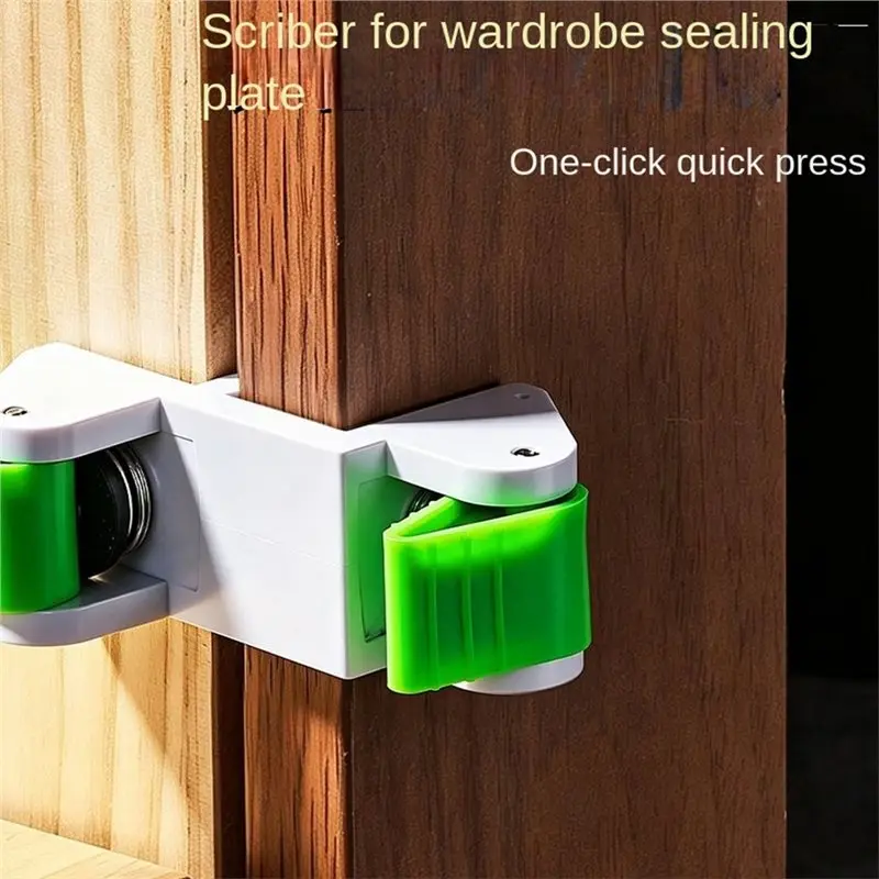ABWR-Fixed Installation Wood Marking Clamp Scribe 2Pcs Plastic Carpenter Closing Fixing Wardrobe Board Clip