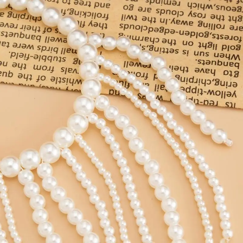 31BB Pearls Inspired Bracelet With Handcraft Beads And Flowing Fringes