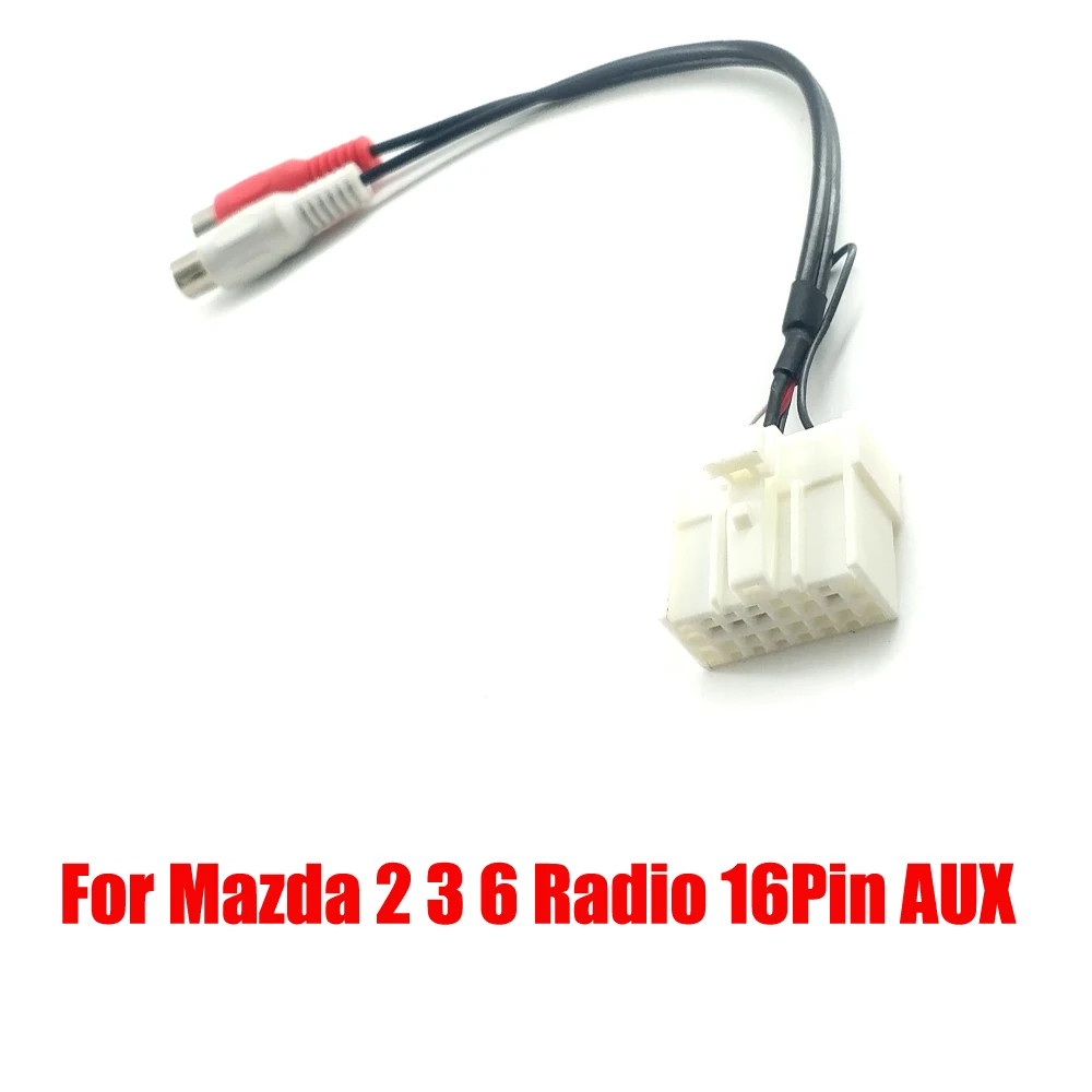 Biurlink For Mazda 2 mazda 3 5 6 Car Radio AUX Adapter Media AUX Cable 2RCA Style