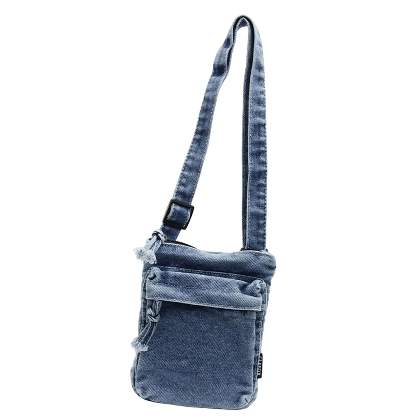 

Denim Phone Purse Vintage Design Soft Fashion Adjustable Strap Organizer Crossbody Bag for Travel Party Dating Women Men Camping