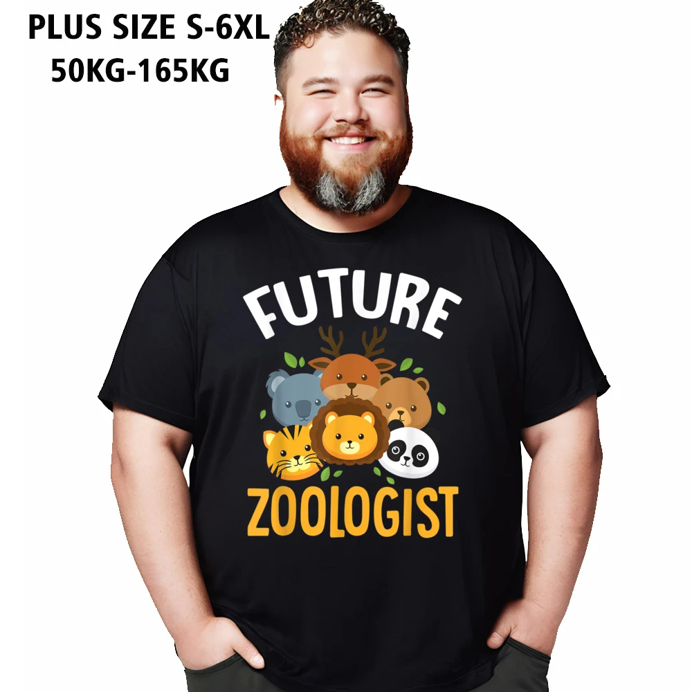 Future Zoologist Cute Zoology Students T-Shirt Oversize 5XL Female Christmas Tees Lose Tee-Shirts Round Collar Combed cotton