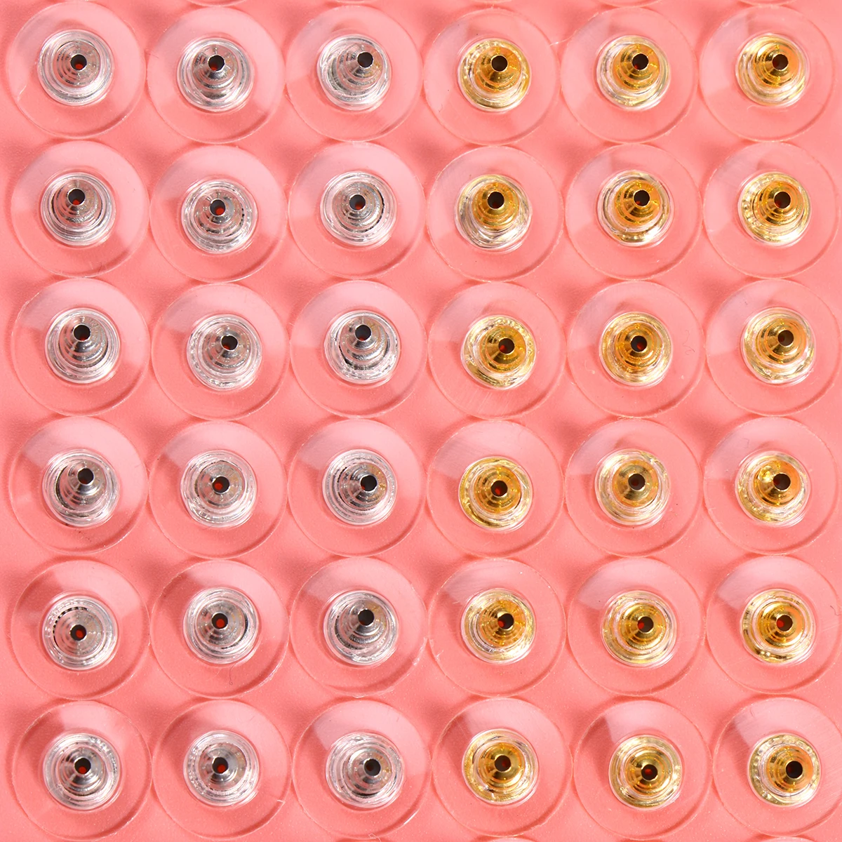 

200 pcs Gold Silver Earring Backs Pad Dia 1cm Portable Anti Rust Elegant Design Brightness Jewelry Trinkets Clutch Backings