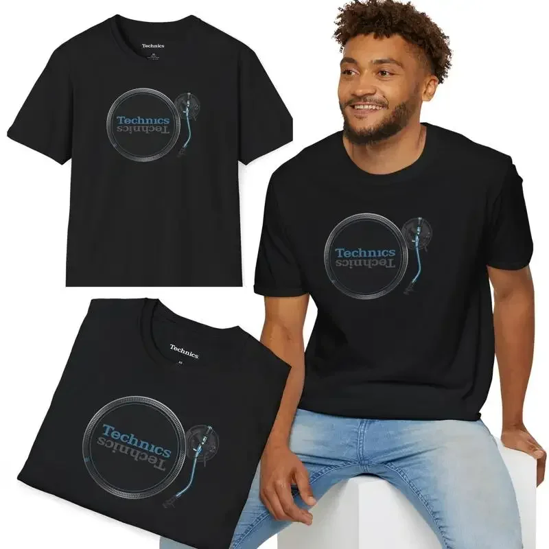 Technics Sl1200 Turntable T Shirt Black Dj Music Lover Retro Vinyl