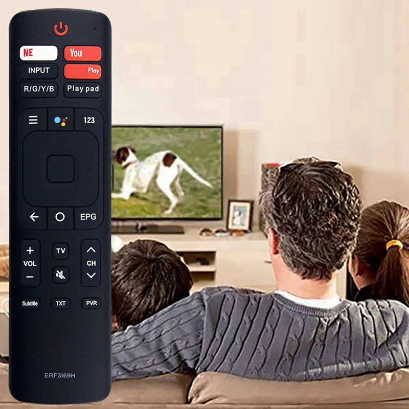 รีโมทคอนโทรลสั่งงานด้วยเสียง ERF3I69H ทดแทนสำหรับสมาร์ทโฟน4K UHD ทีวีพร้อมระบบช่วย Command ด้วยเสียง