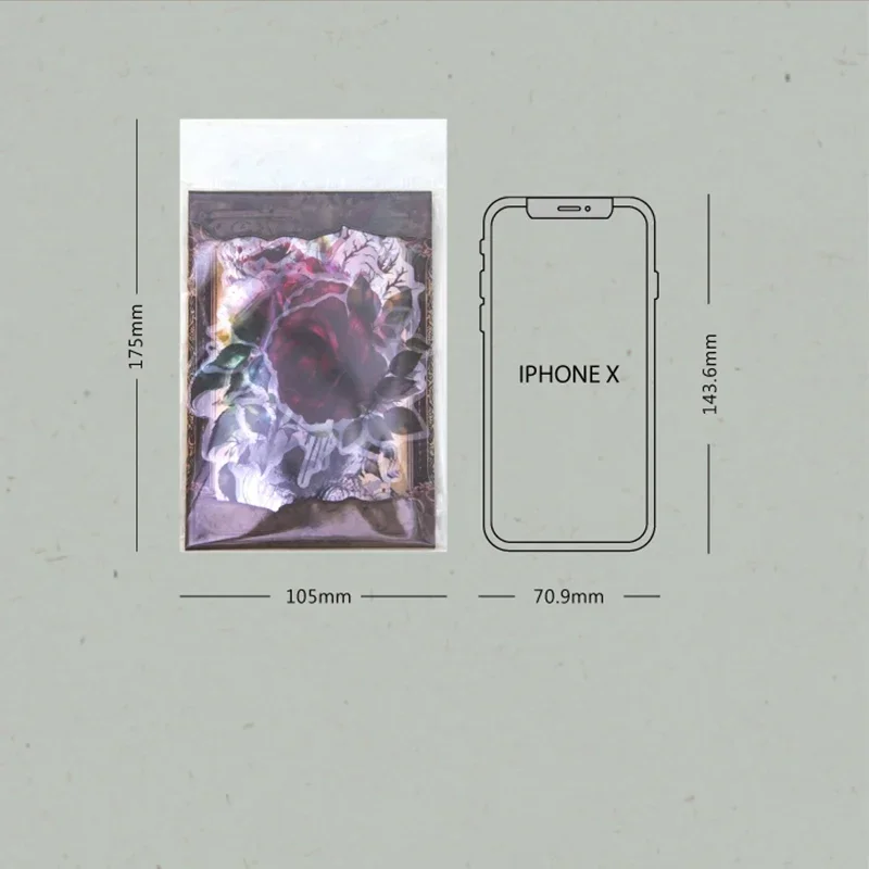 30Pcs Material Scrapbook Paper Bloom Dark Package Retro Handbook Decoration Materials Notebooks Handwriting