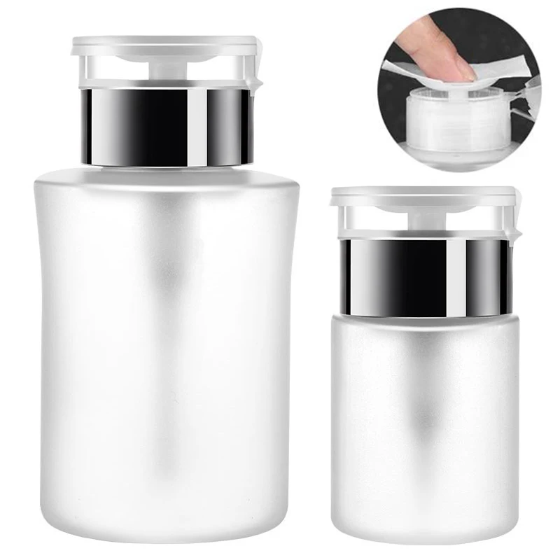 60/150/180/250ml Empty Pump Dispenser Liquid UV Gel Polish Nail Art Polish Clean Bottle Polish Cleanser Remover Bottle