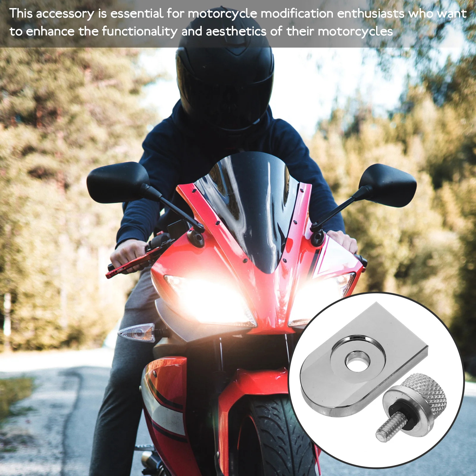 

Motorcycle Seat Bolt 6mm Round Cushion Screw with Washer Durable Rear Mount Kit Seat Screw Easy Installation for Bike