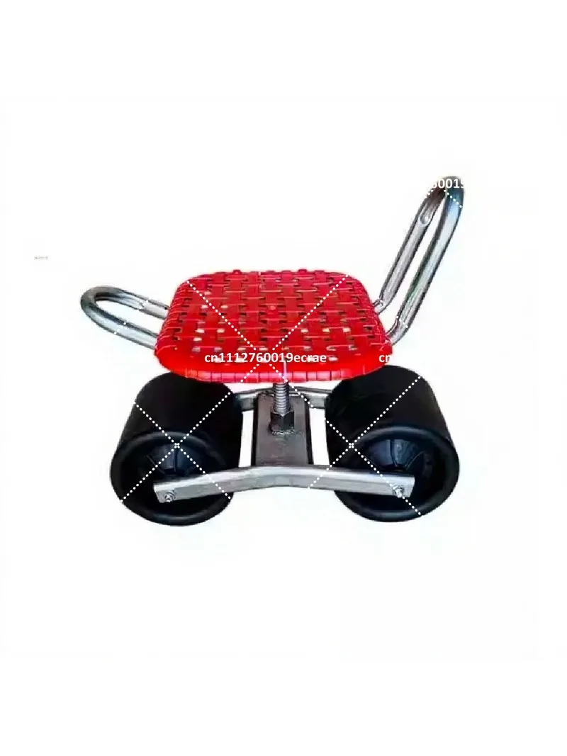 360° Swivel Rolling Garden Stool, Height Adjustable Mobile Seat with Wheels for Planting Weeding Outdoor Work