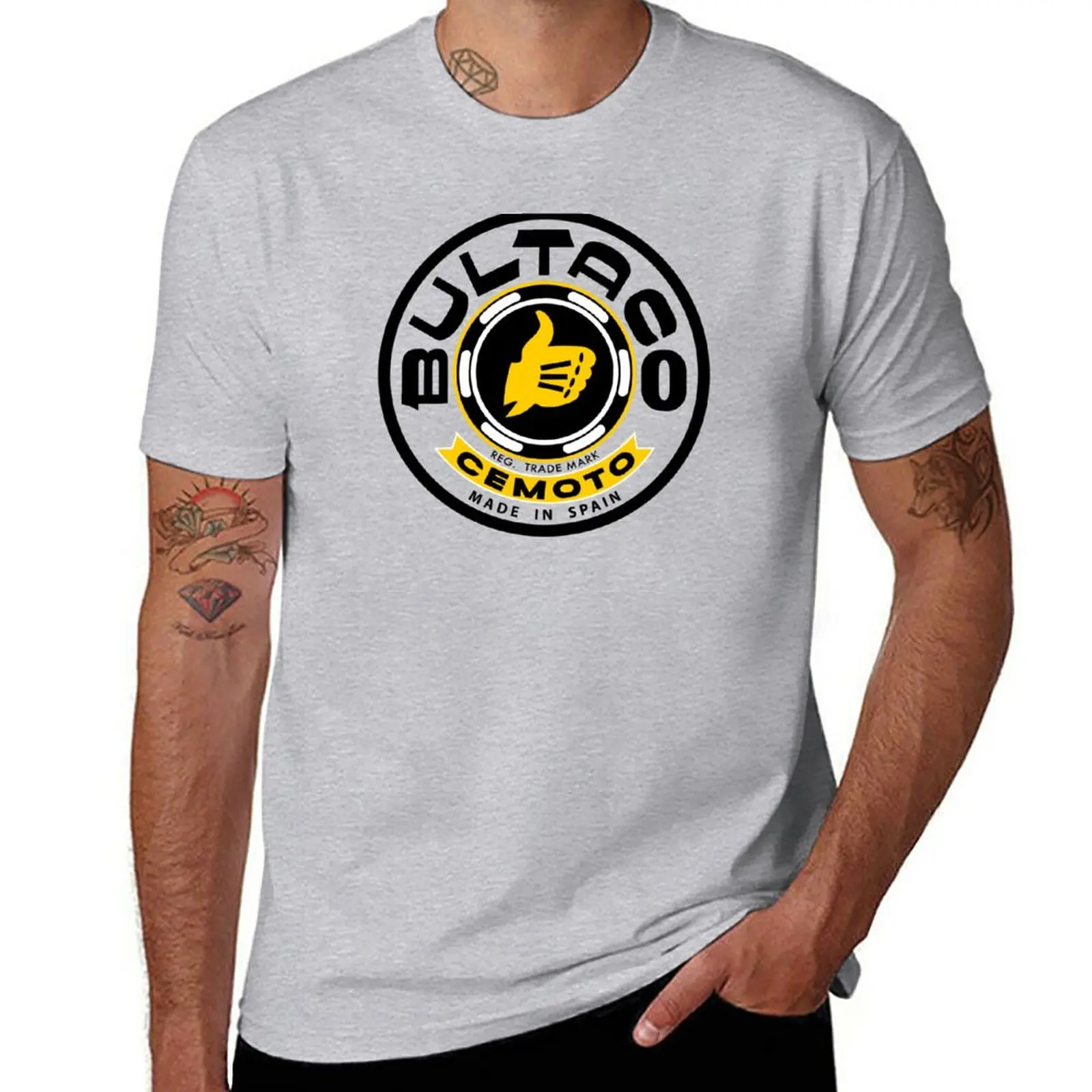 

Bultaco Motos BLACK T-Shirt summer tops cute tops boys whites Men's t shirts