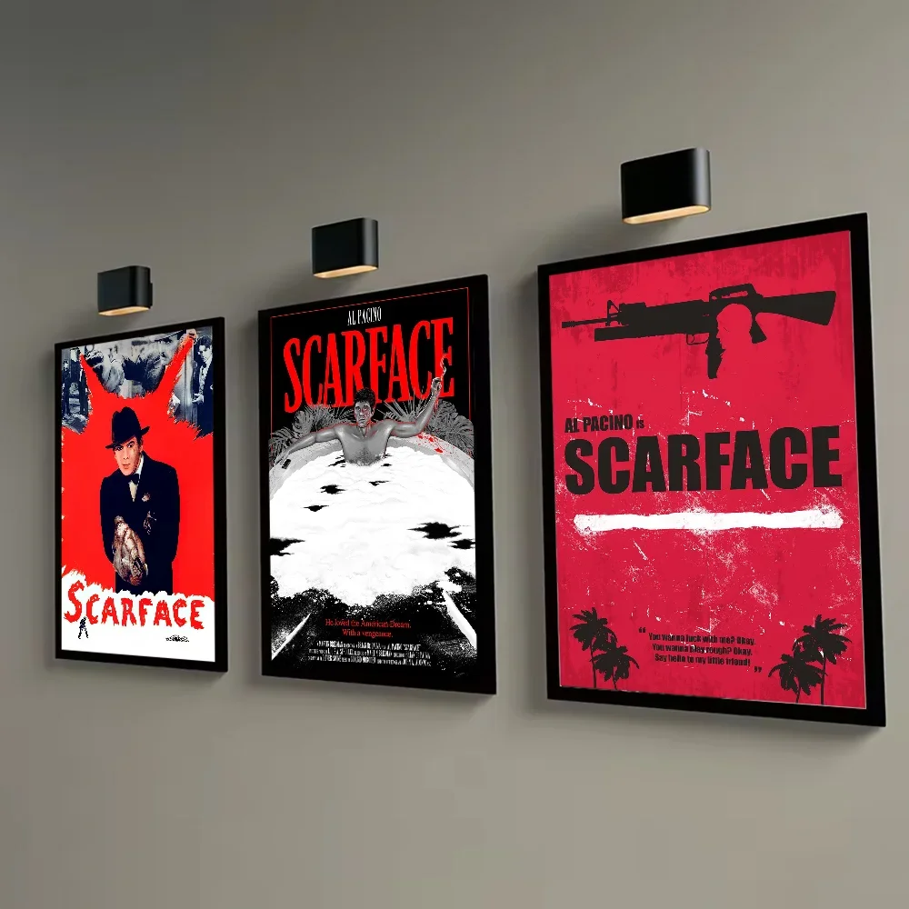 Klassisches Film-Scarface-Poster, klassischer Wandkunst-Leinwanddruck für Schlafzimmer, Schönheit, Raumdekoration, Heimdekoration
