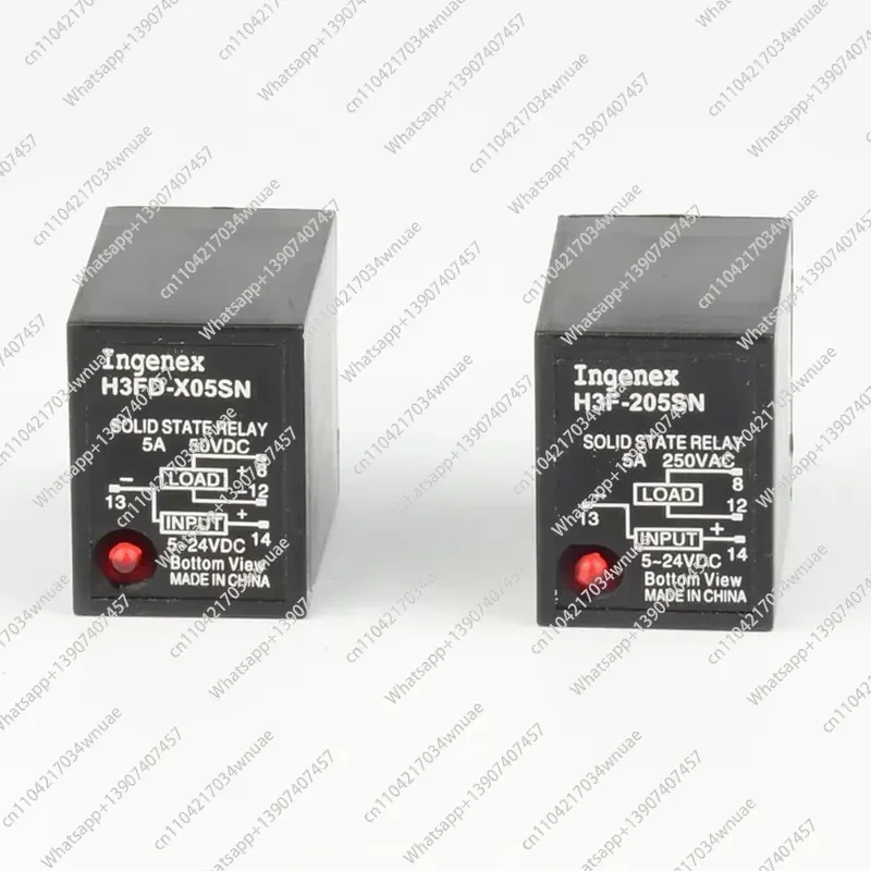 Din Rail Solid State Relay DC-AC H3F-205SN DC-DC H3FD-X05SN 5A Out Put 5-24VDC or 100-220V AC