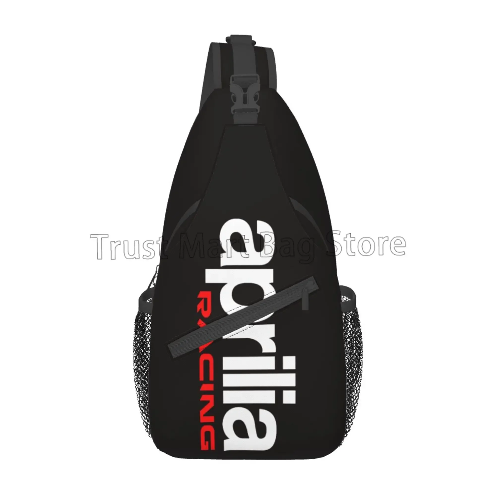 Aprilia Racing Logo Print Chest Bags Crossbody Sling Bag Travel Hiking Sports Backpack Casual Lightweight Daypack for Men Women