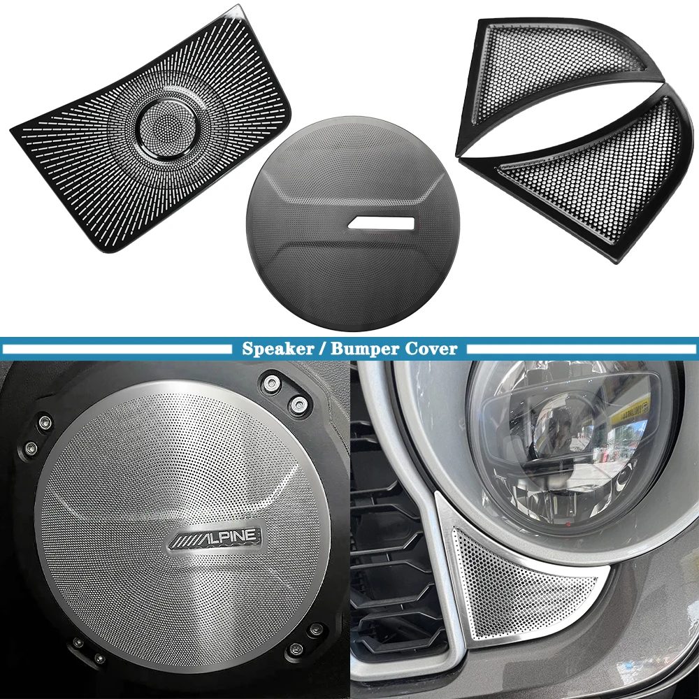 Porta-malas do carro console central de carga áudio alto-falante amortecedor dianteiro capa protetor para jeep wrangler jl jt gladiador 2024 2025 acessório