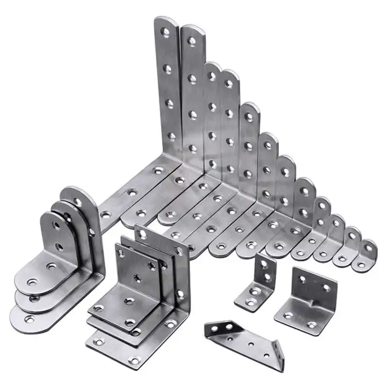 T/L/Straight Corner CodeIron Corner Code  Fixed Bracket Connector Board Support Furniture Bed Frame Cabinet Support 16mm-175mm