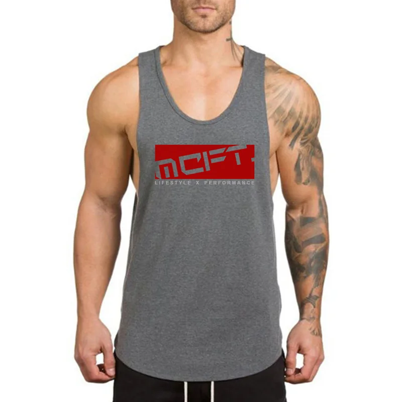 Cotton Vest T-shirt Muscleguys Summer Men Gym Workout Running Training Bottoming Undershirt Loose Breathable Exercise Sleeveless
