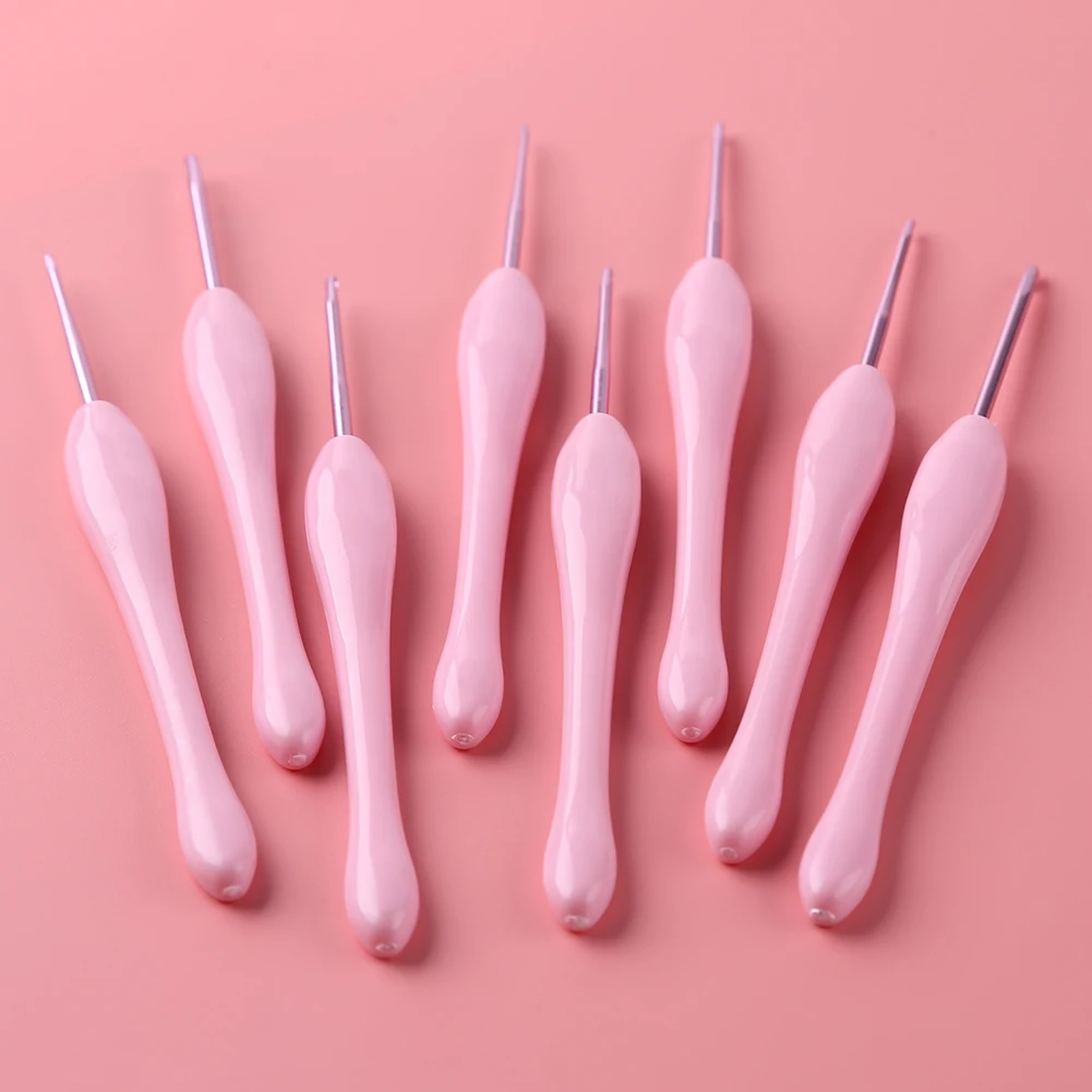 

8 шт. крючок, круглые спицы, набор алюминиевых домашних художественных ремесленных инструментов, сделай сам, мягкая пластиковая ручка, плетение, швейные поделки