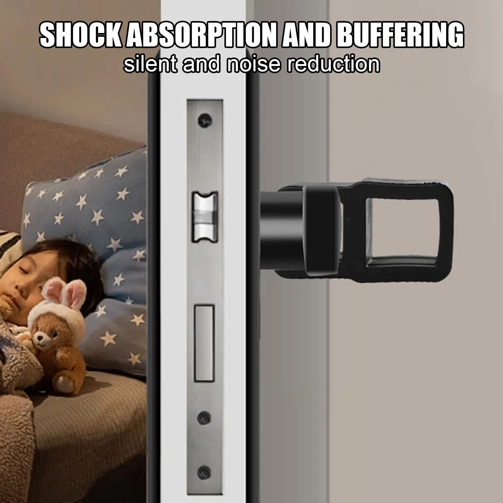 Fermaporta in silicone da parete, protezione morbida in silicone, tappo per pomello per porta, senza foratura, tappo per paraurti, protezione per mobili